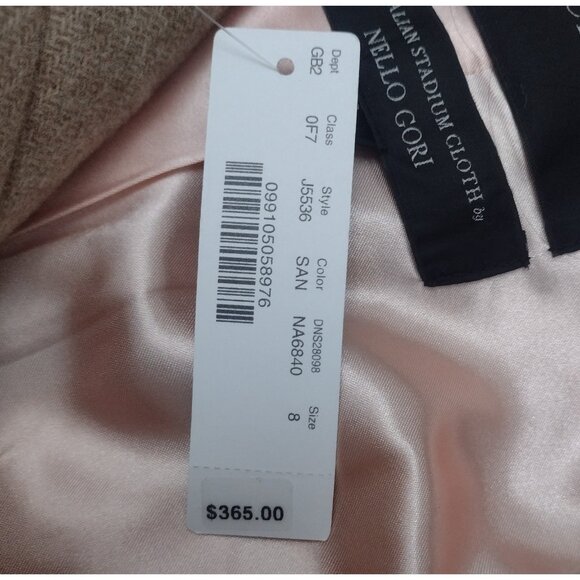 NWT J Crew Cocoon Wool Blend Coat By Nello Gori 8 Italian Stadium Cloth Tan - Picture 8 of 8
